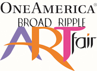 Logo for OneAmerica Broad Ripple Art Fair at the Indianapolis Art Center 52nd Annual 2024