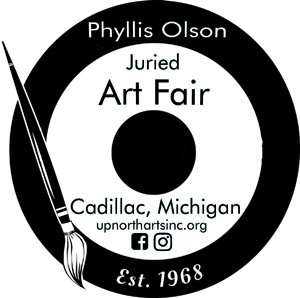Logo for Phyllis Olson Juried Art Fair Cadillac Michigan 2024
