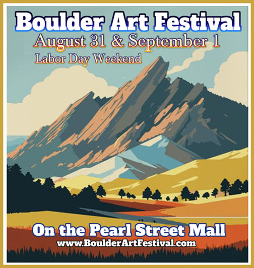 Logo for Boulder Art Festival - on the Pearl Street Mall 2024