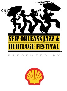 Logo for New Orleans Jazz & Heritage Festival presented by Shell - Louisiana Marketplace 2024