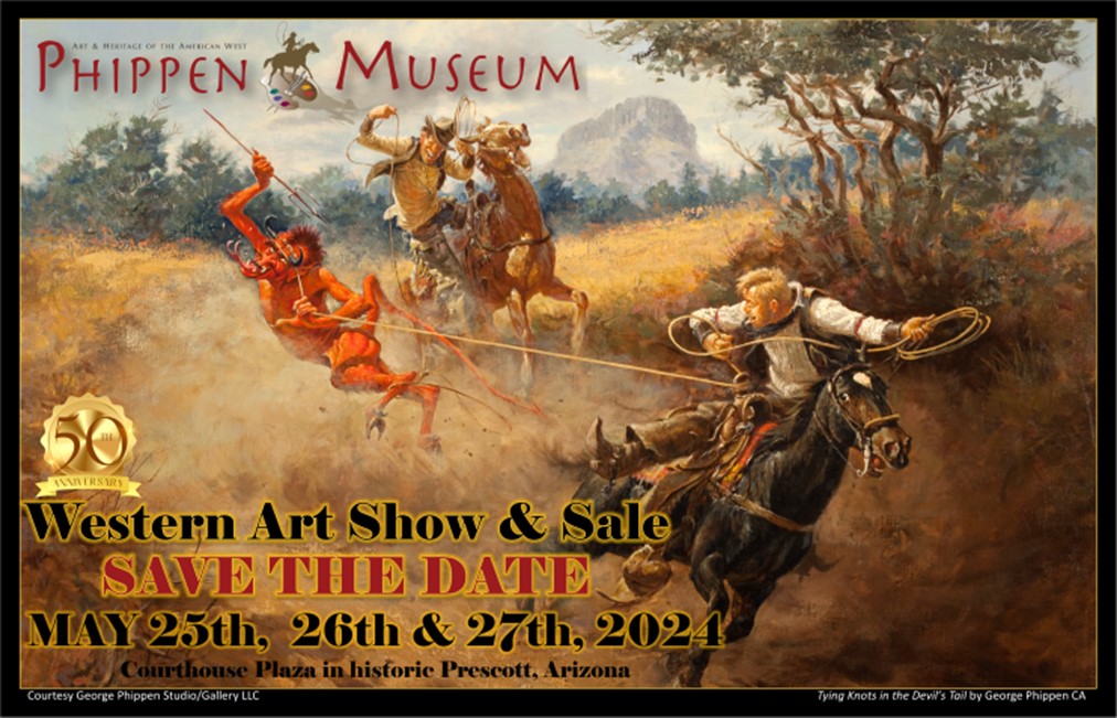 Logo for Phippen Museum 50th Western Art Show & Sale 2024