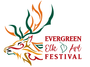 Logo for Evergreen Elk & Art Festival 2024 (5th annual)