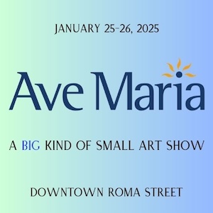 Logo for BIG Kind of Small Town Art Show in Ave Maria, Naples Florida January 25-26, 2025