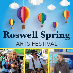 Logo for Roswell Spring Arts Festival:(7th Annual) 2025, City Hall Park, Roswell, Ga