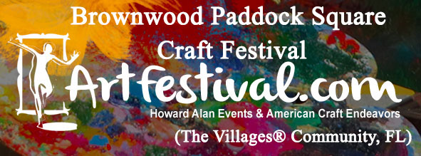 Logo for Brownwood Paddock Square Craft Festival (The Villages® community) April 2025, 28th Annual ACE