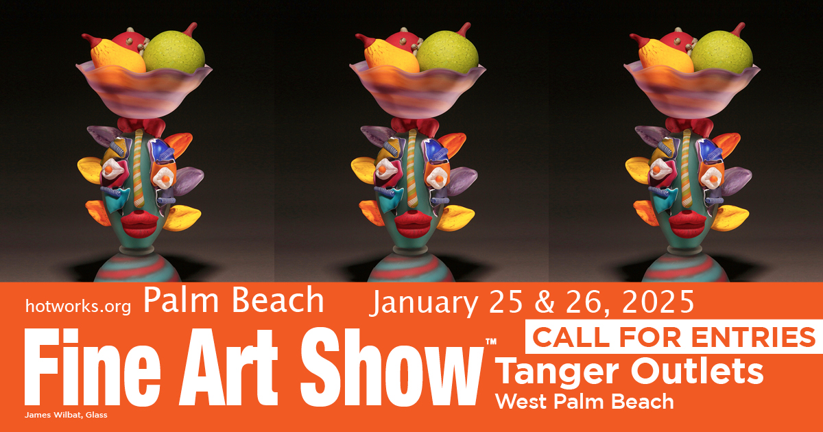 Logo for Palm Beach Fine Art Show by Hot Works - January 25 & 26, 2025