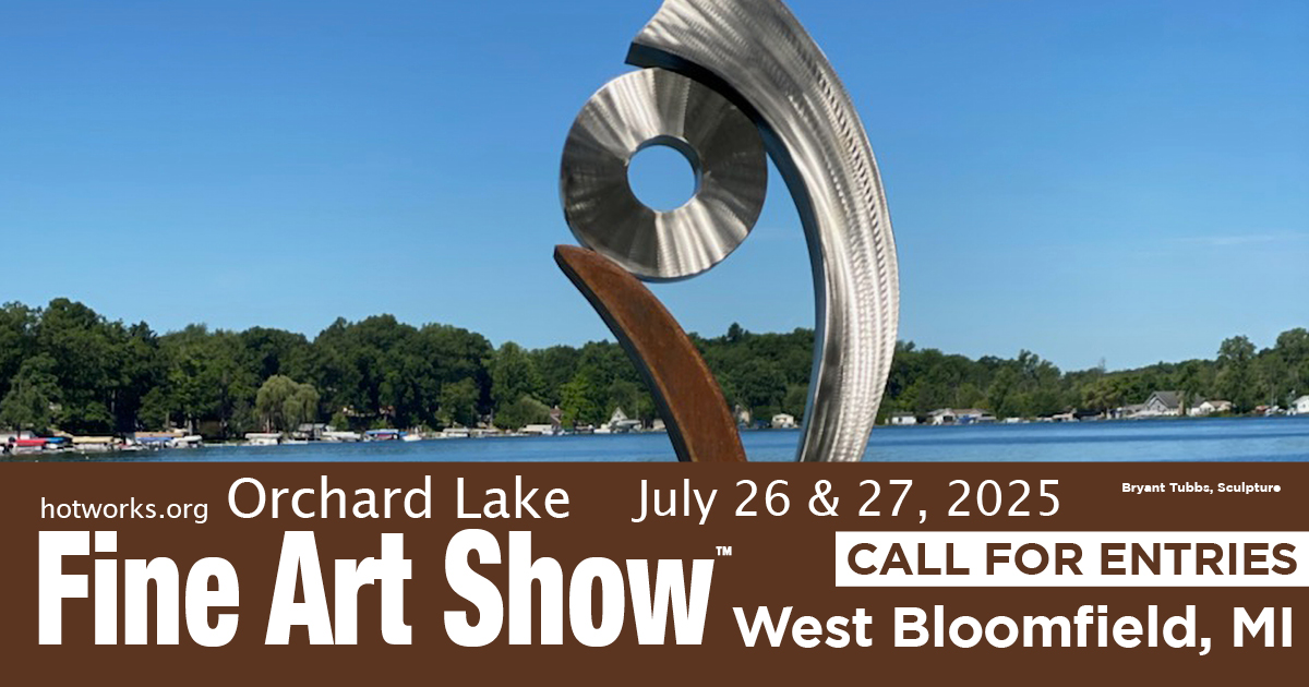 Logo for Orchard Lake Fine Art Show by Hot Works 22nd Annual - July 26 & 27, 2025 - West Bloomfield, MI 