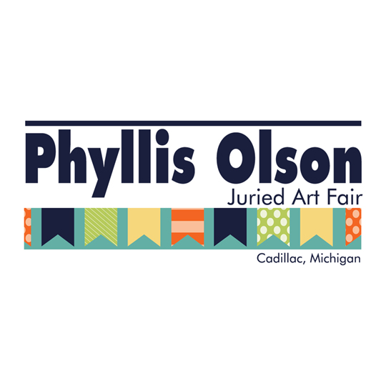 Logo for Phyllis Olson Juried Art Fair Cadillac Michigan 2025