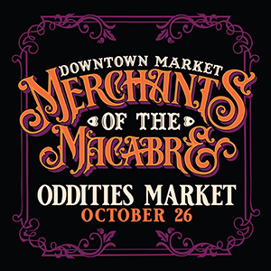 Logo for Merchants of the Macabre Oddities Market 2025