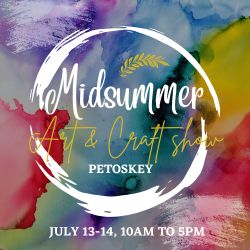 Logo for Petoskey MidSummer Art & Craft Show 2025