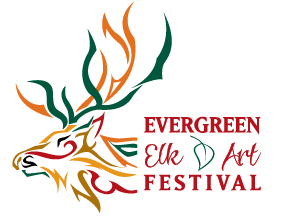 Logo for Evergreen Elk & Art Festival 2025 (6th annual)