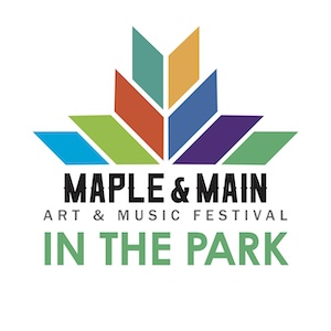 Logo for Maple & Main Art & Music Festival in the Park 2025