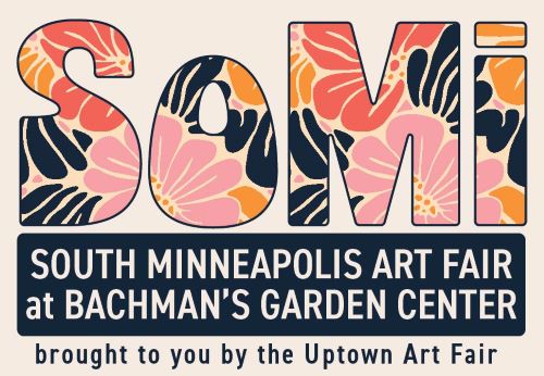 Logo for SoMi Art Fair at Bachman’s: brought to you by the Uptown Art Fair 2025