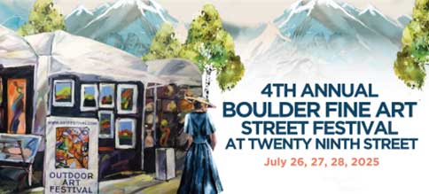 Logo for Boulder Fine Art Street Festival at Twenty Ninth Street Boulder, CO July 2025 Howard Alan Events