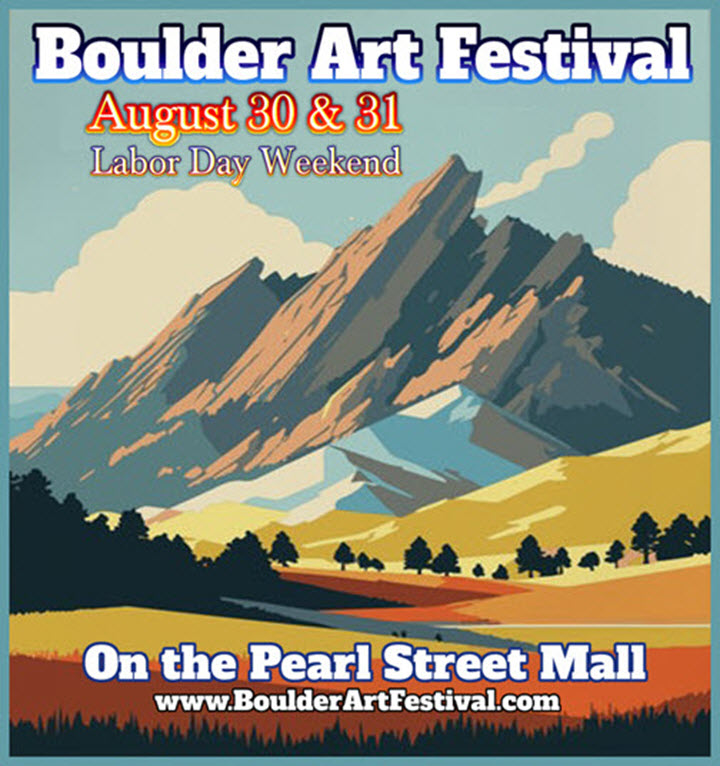 Logo for Boulder Art Festival - on the Pearl Street Mall 2025